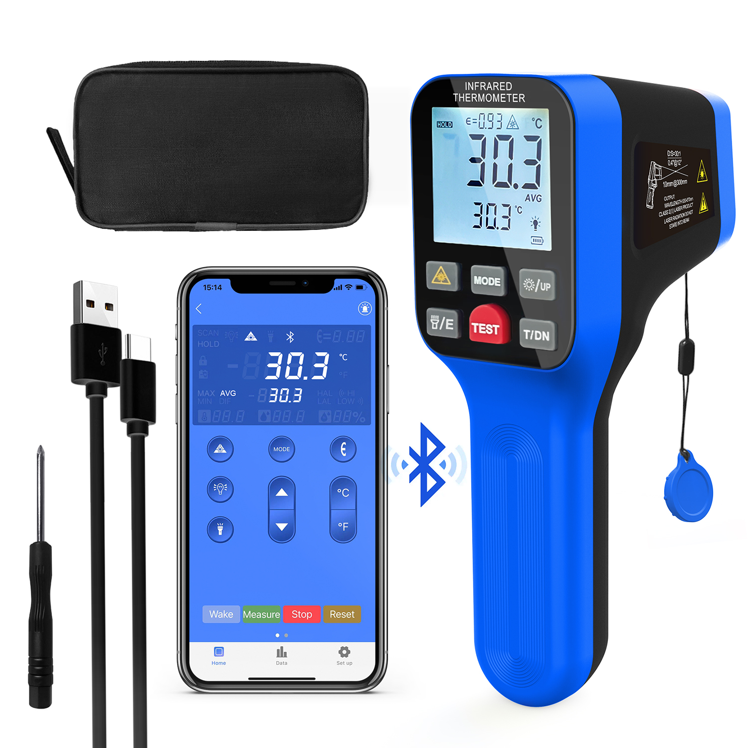 Industrial Laser Temperature Sensor - 1600B-APP Infrared Thermometer -50~1600°C High Temperature