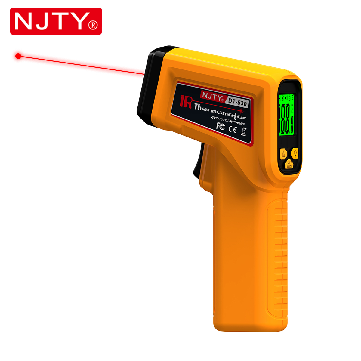 Industrial Laser Temperature Sensor - NJTY Infrared Thermometer Laser Non-Contact Temperature