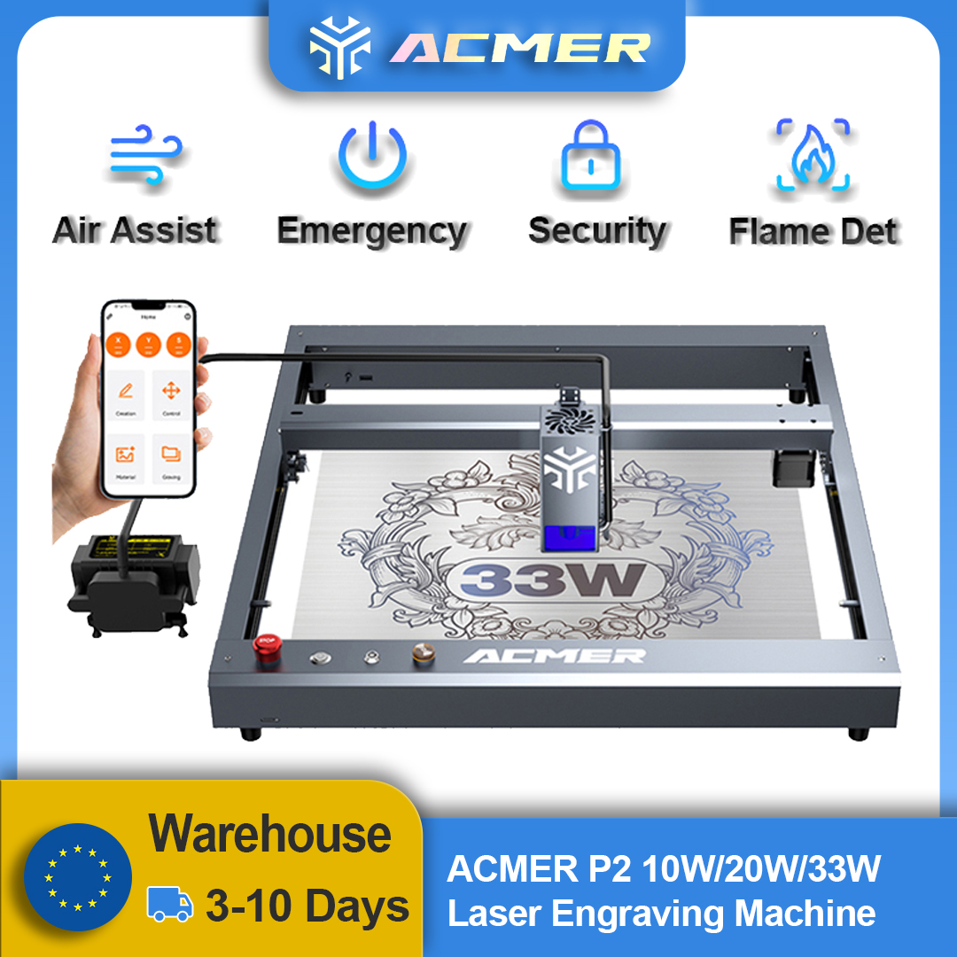 Industrial Laser Engraver For Wood - ACMER P2 33W 20W 10W Laser