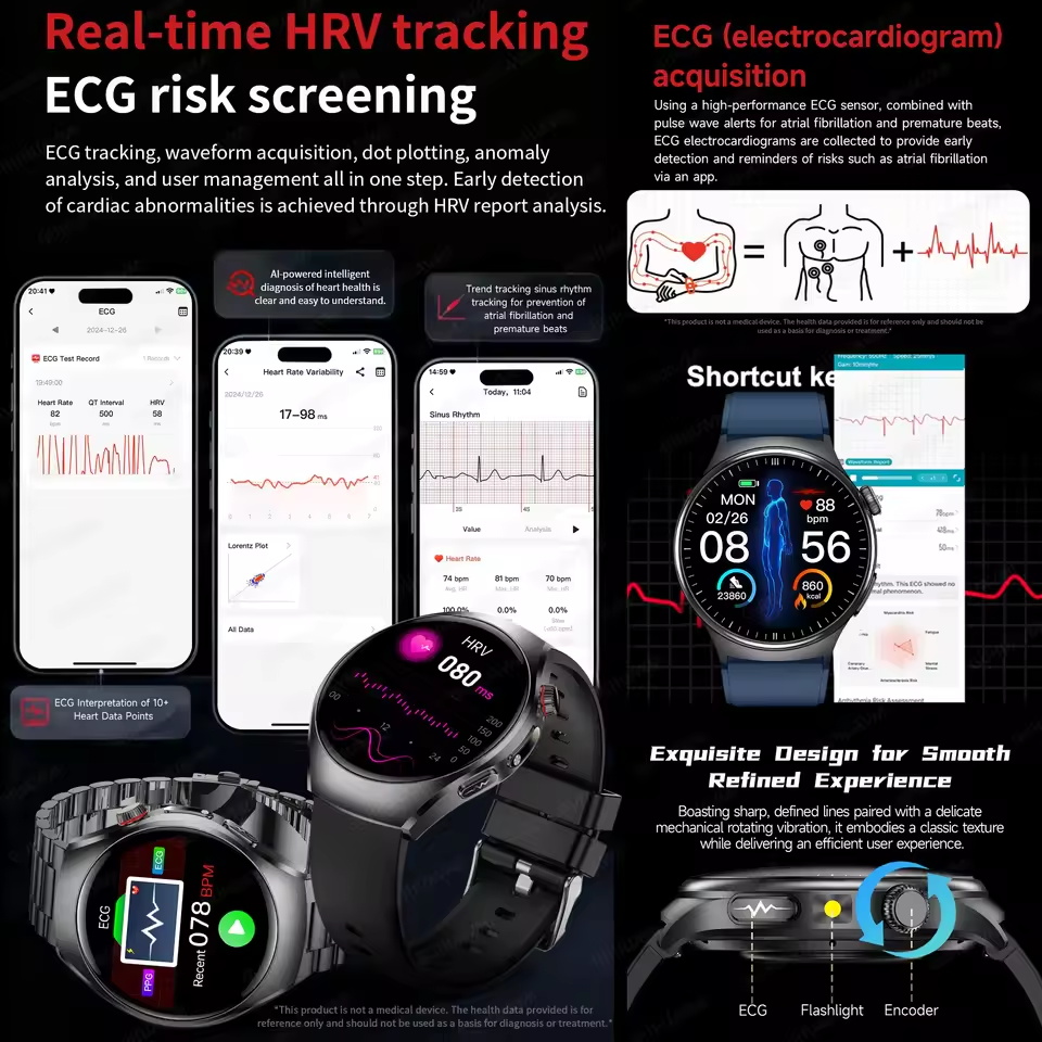New Accurate ECG Smart Watch B - Industrial Laser Temperature Sensor 评论和价格