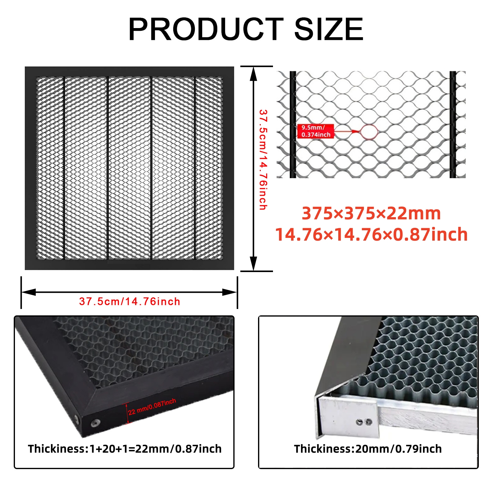 NEJE Honeycomb Laser Bed 375×3 - Honeycomb Laser Bed 评论和价格