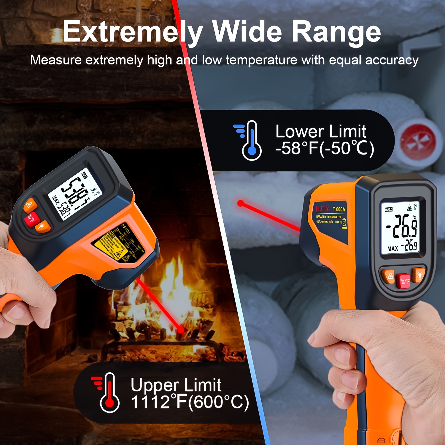 NJTY T600T600A Laser Temperatu - Industrial Laser Temperature Sensor 评论和价格