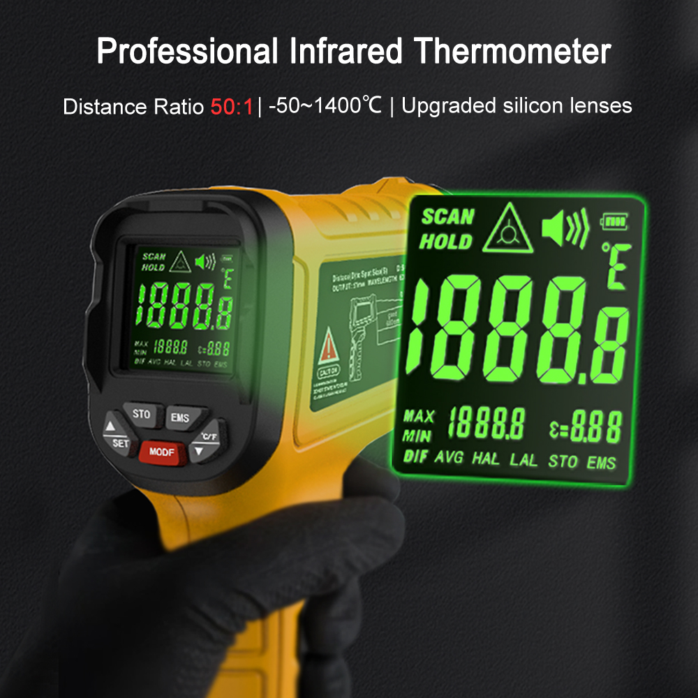 BSIDE -50~1400C Infrared Therm - Industrial Laser Temperature Sensor 评论和价格