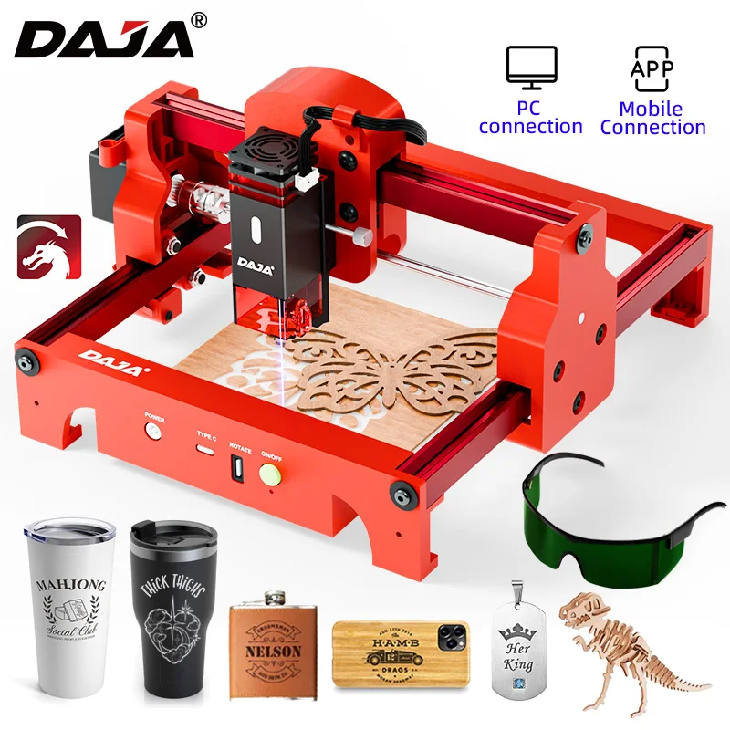 DAJA A7 Laser Engraver 5W Mini - Industrial Laser Cutting Machine 评论和价格