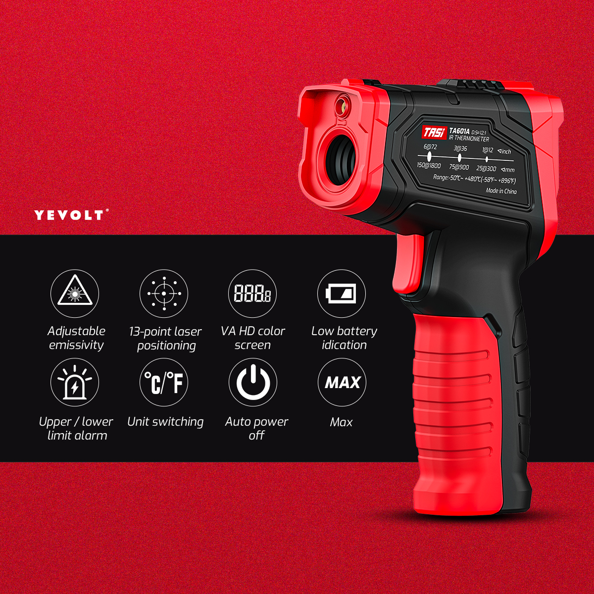 YEVOLT TA601 Series Digital In - Industrial Laser Temperature Sensor 评论和价格
