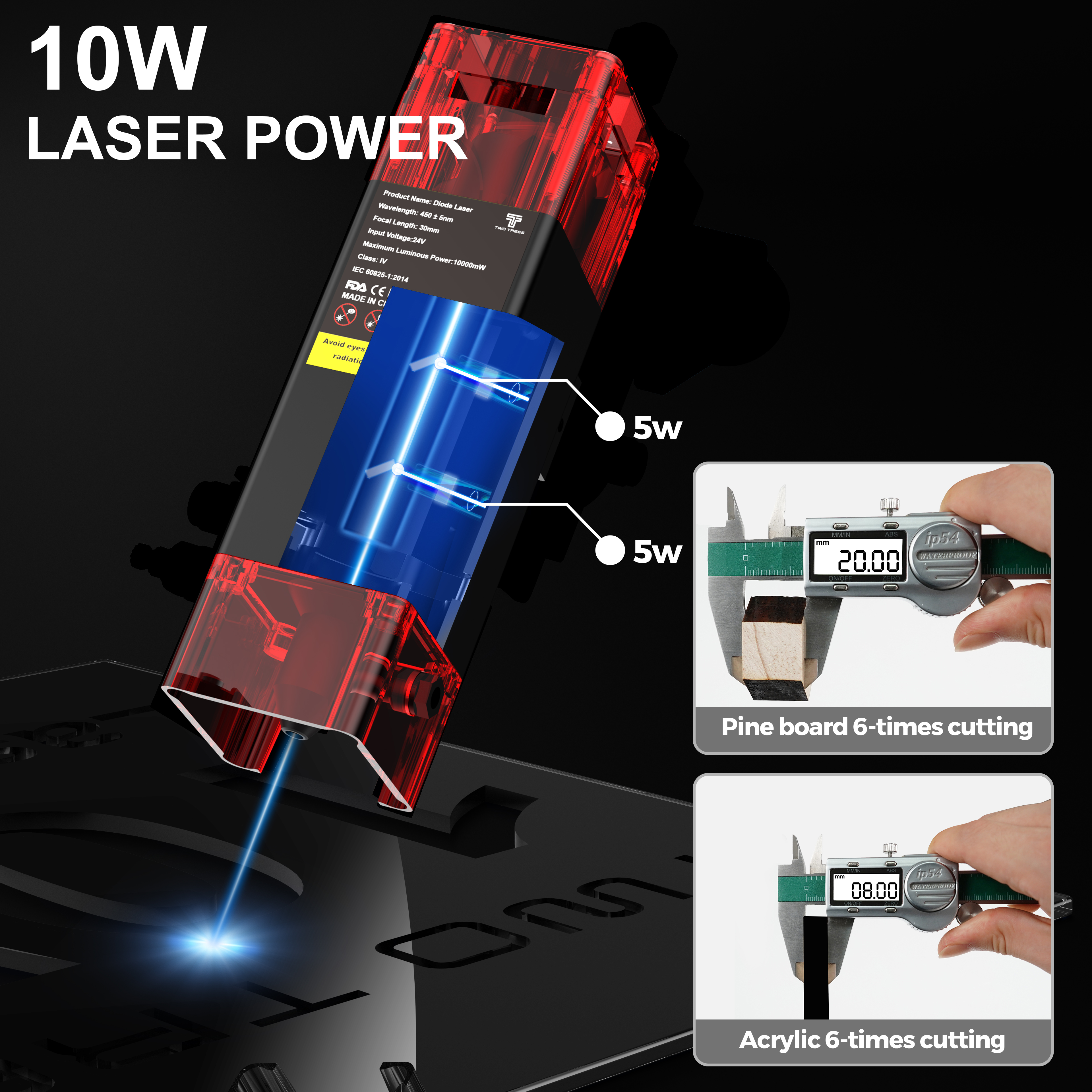 TWOTREES TTS-10 Pro Laser Engr - Industrial Laser Printing Machine 评论和价格