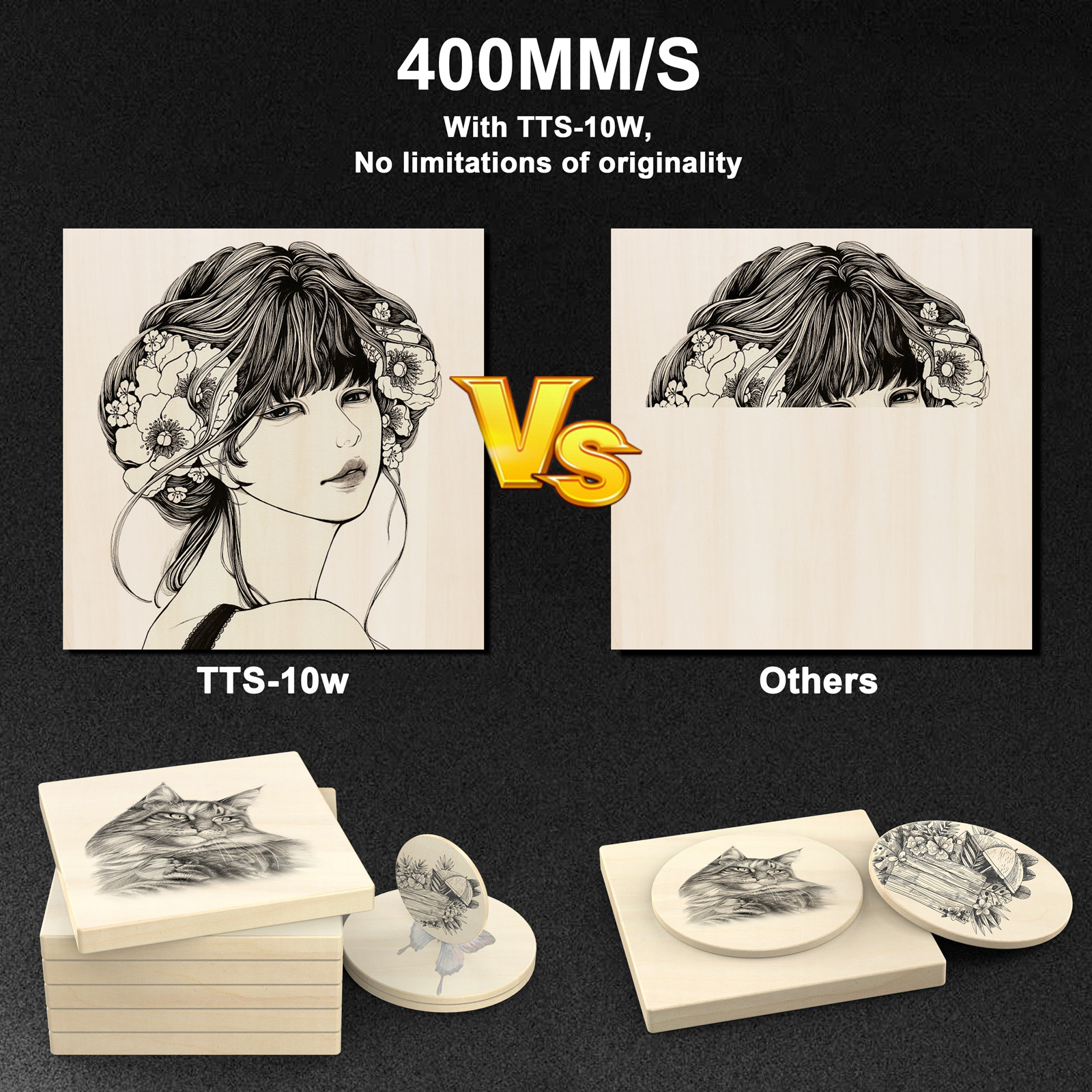 TWOTREES TTS-10 Pro Laser Engr - Industrial Laser Printing Machine 评论和价格