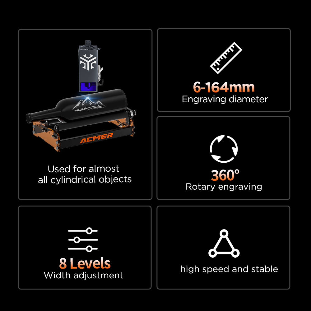 ACMER M3 Laser Rotary Roller 3 - Industrial Laser Cutting Machine 评论和价格