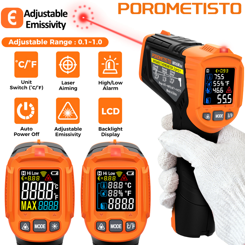 -50~380C Infrared Thermometer  - Industrial Laser Temperature Sensor 评论和价格