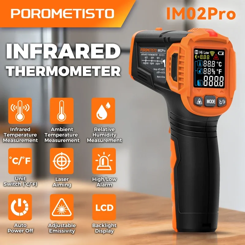 -50~380C Infrared Thermometer  - Industrial Laser Temperature Sensor 评论和价格