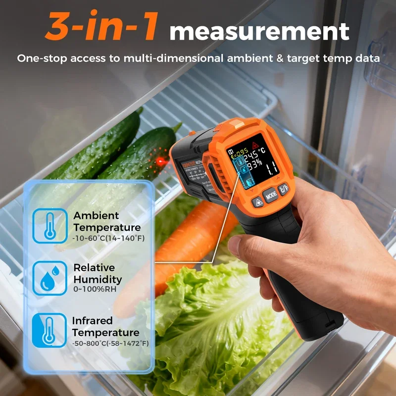 -50~380C Infrared Thermometer  - Industrial Laser Temperature Sensor 评论和价格