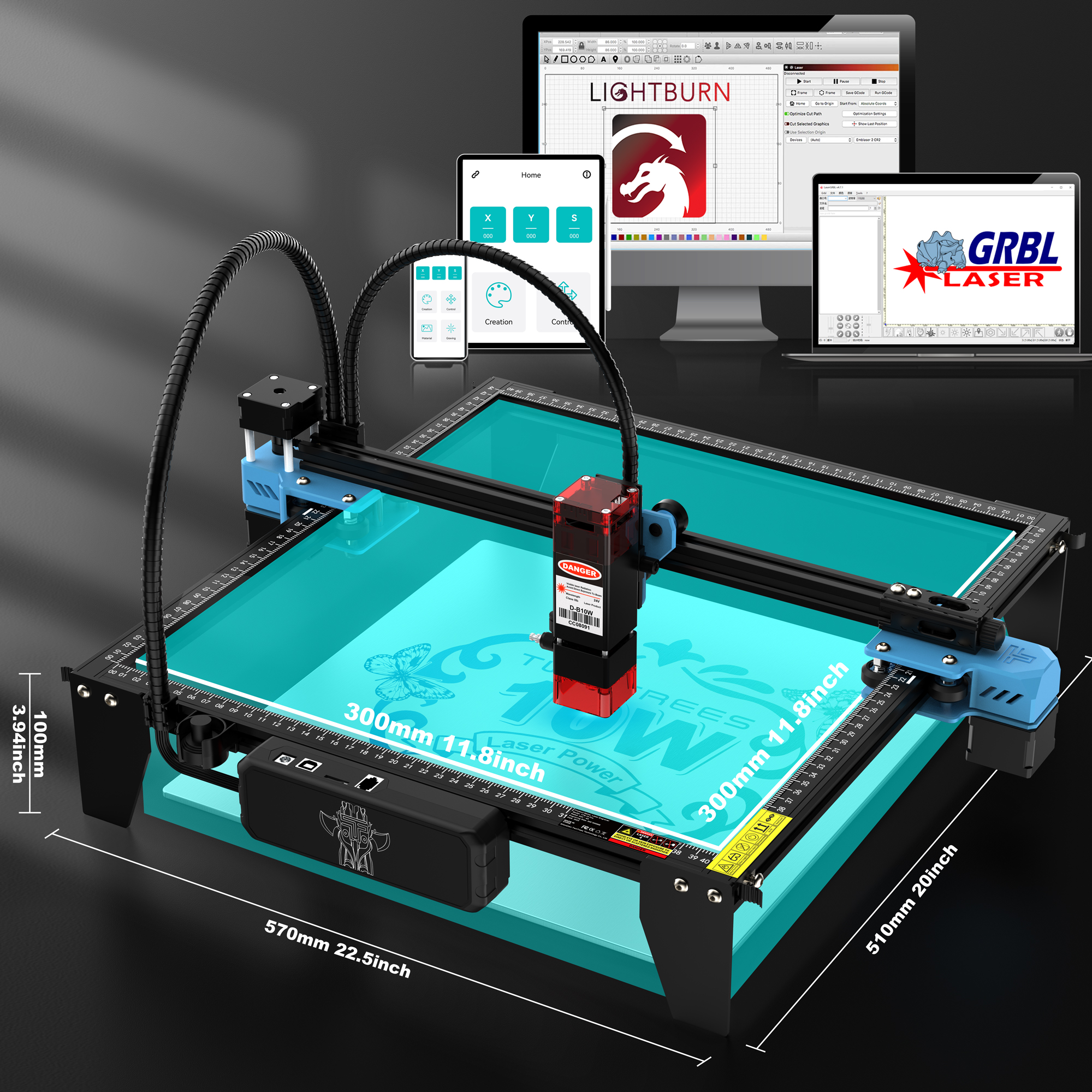 Twotrees TTS-10 Pro 80W Laser  - Industrial Laser Printing Machine 评论和价格