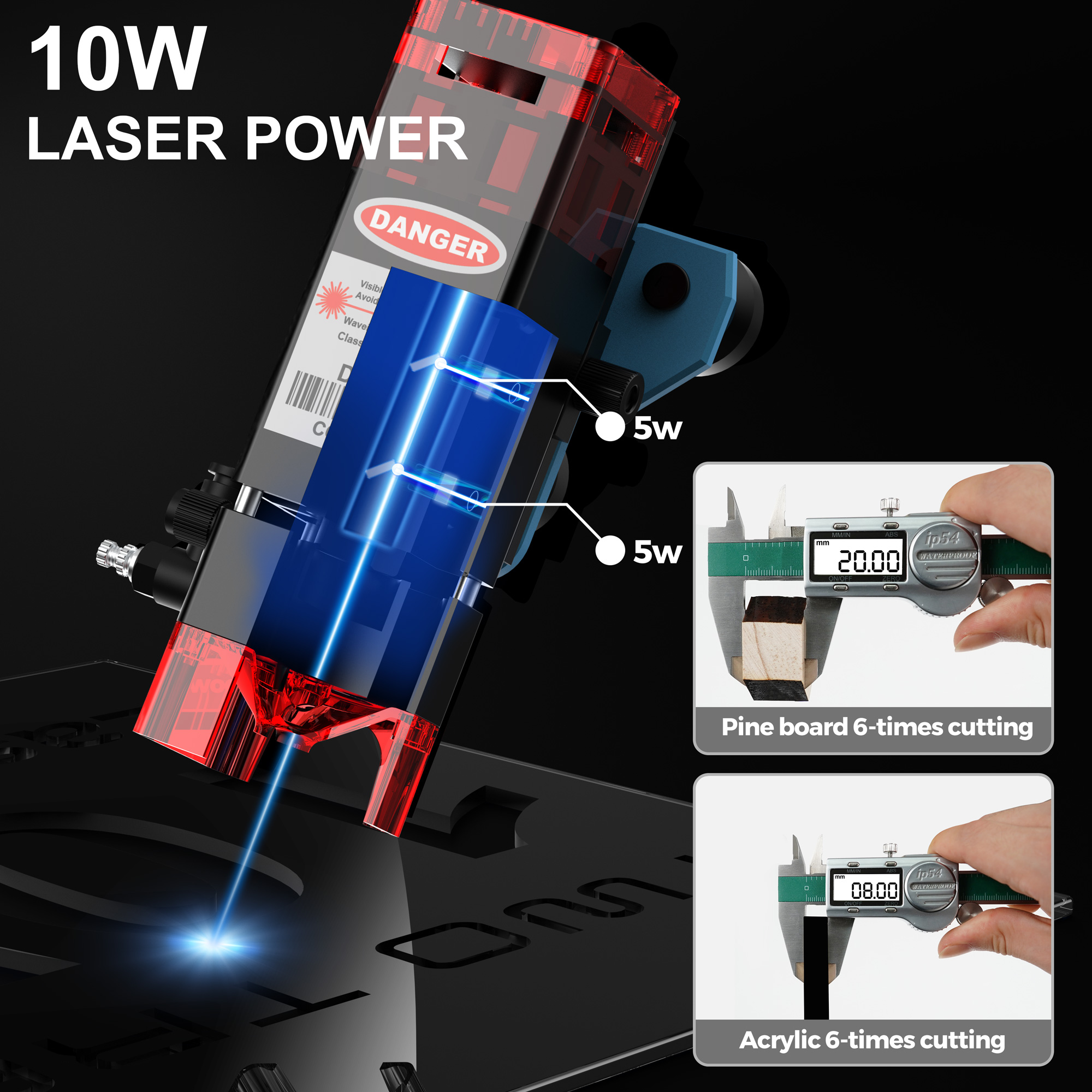 Twotrees TTS-10 Pro 80W Laser  - Industrial Laser Printing Machine 评论和价格