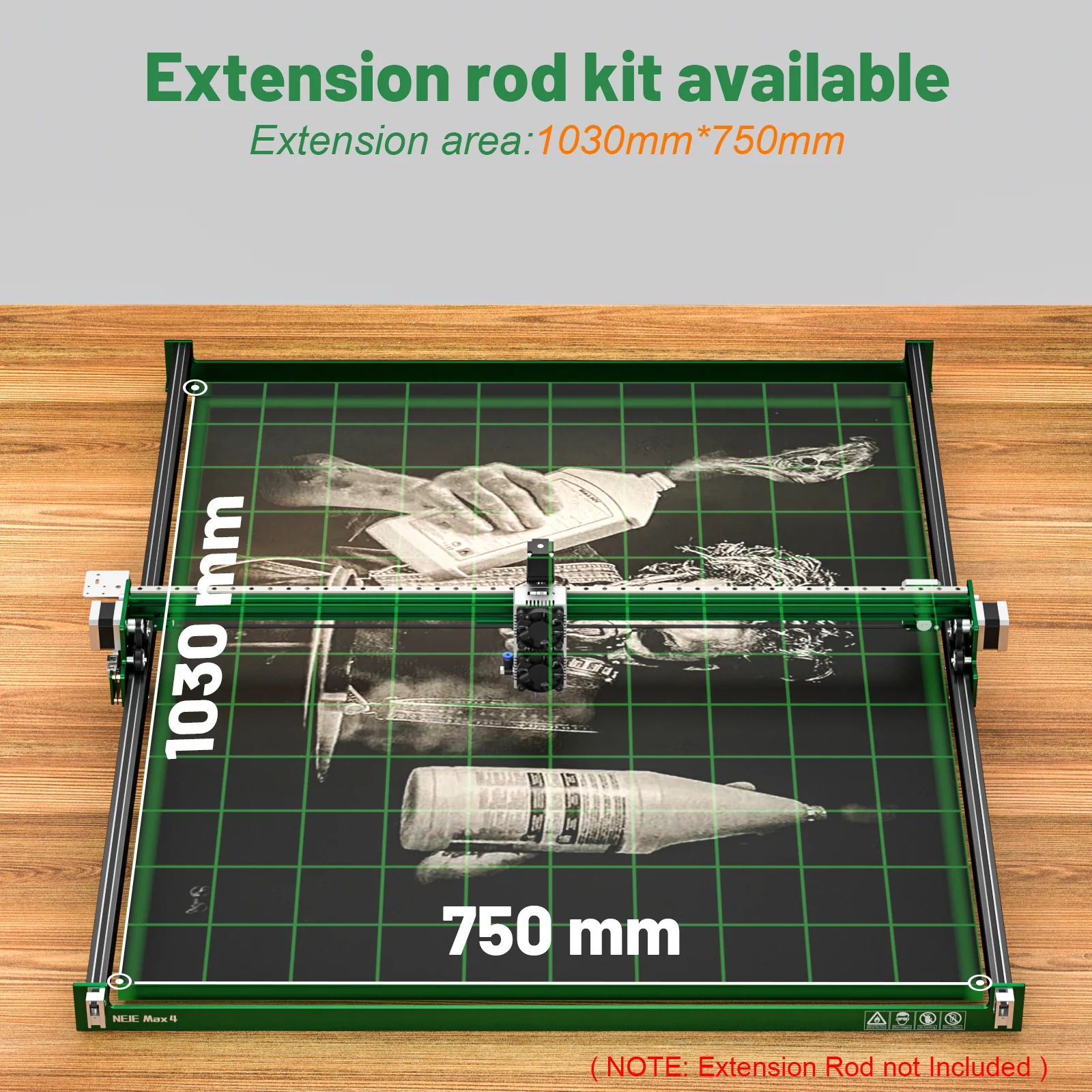 NEJE Max 4 E80 High Power Lase - Industrial Laser Engraver For Wood 评论和价格