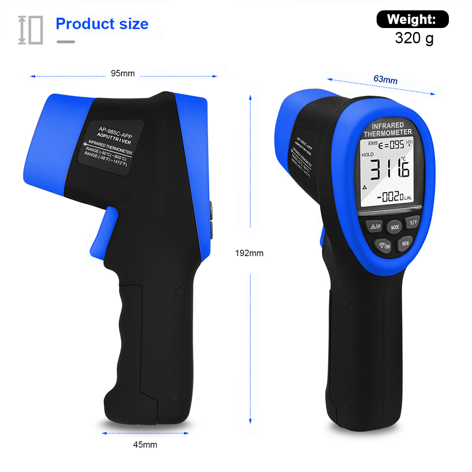 Infrared thermometer,digital l - Industrial Laser Measuring Device 评论和价格